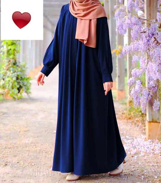 Georgette Plain Maxi Abaya with Stoller