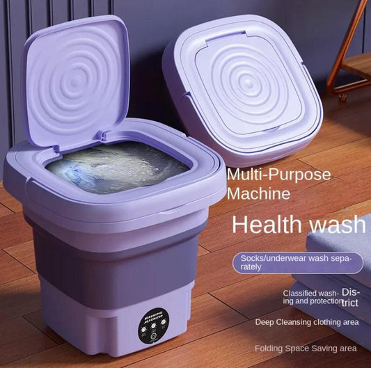 1 Pc Foldable Mini Portable Washing Machine, 30W Cleaning Solution