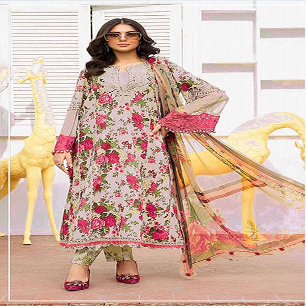 3pcs women unstiched Lawn suit