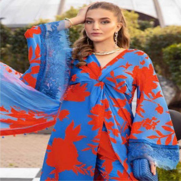 3pcs women unstiched Lawn suit