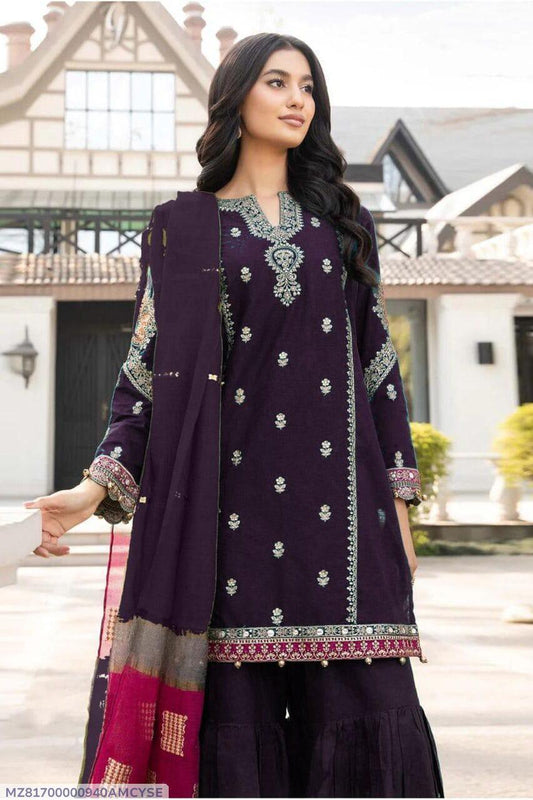 3pcs women unstiched Lawn suit