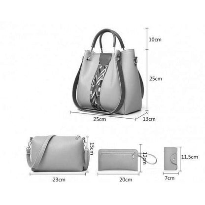 BagX-Women PU  4 Pcs Women's Faux Leather Handbag