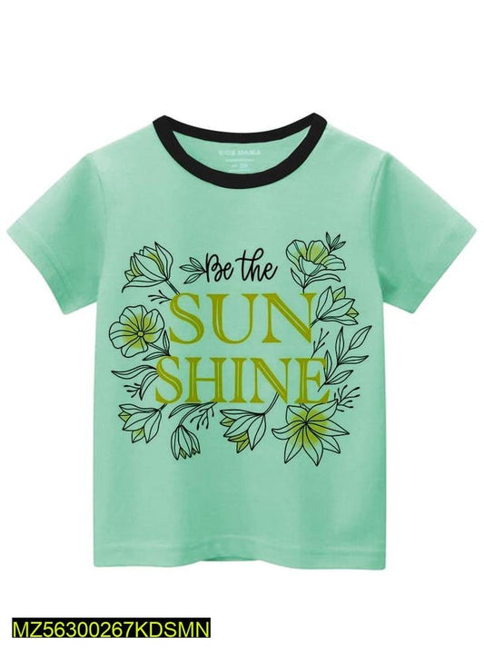 Kids Mania Girls Soft Cotton Knitted T-Shirt Sun Shine