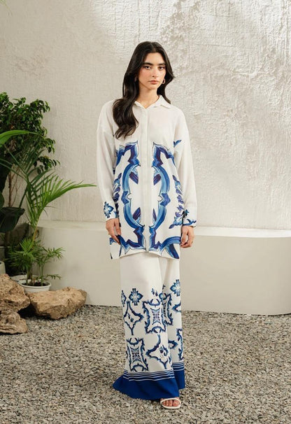 Stylish Women's Stitched Printed Shirt And Trouser Set - 2 Pcs