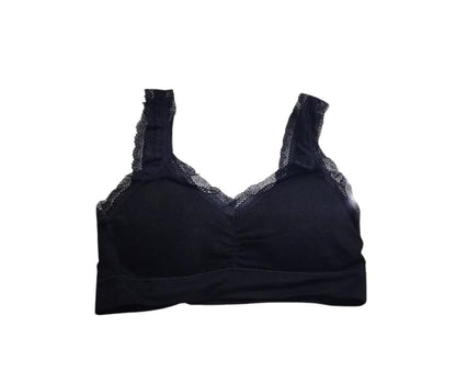 Elegant Cotton Lace Work Padded Bra - 1 Pcs Comfortable & Lightweight