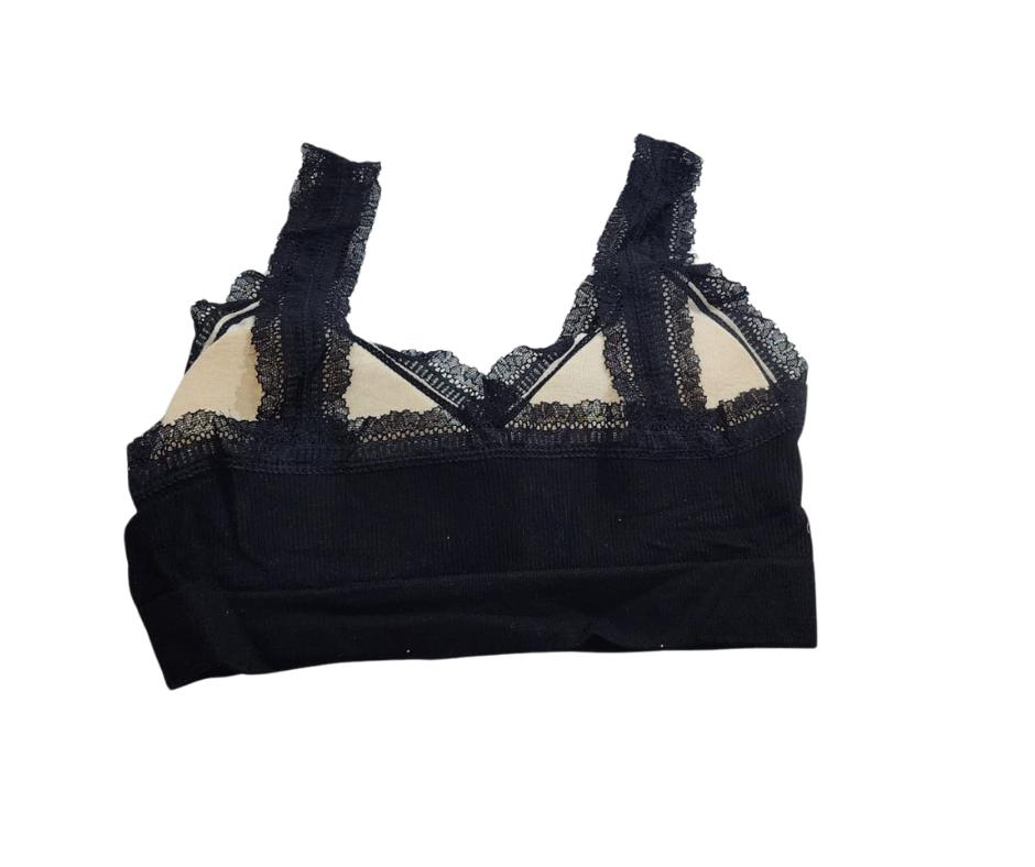 Elegant Cotton Lace Work Padded Bra - 1 Pcs Comfortable & Lightweight