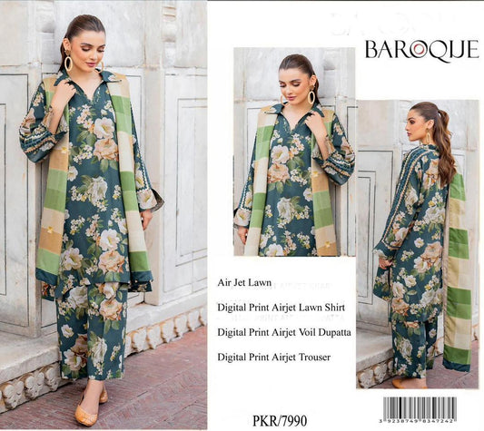 Women's Stylish Lawn Suit Set - 3 Pcs Digital Print Ensemble