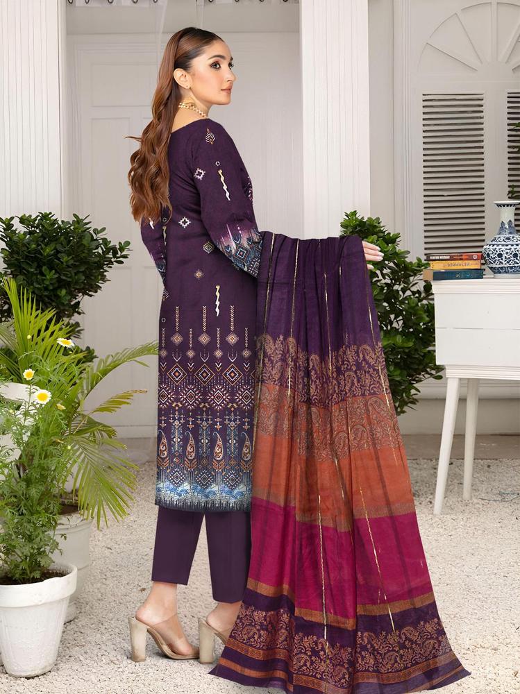 3pcs unstiched women Lawn suit